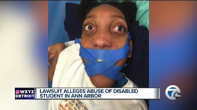 Lawsuit claims teacher taped special-needs woman's mouth shut