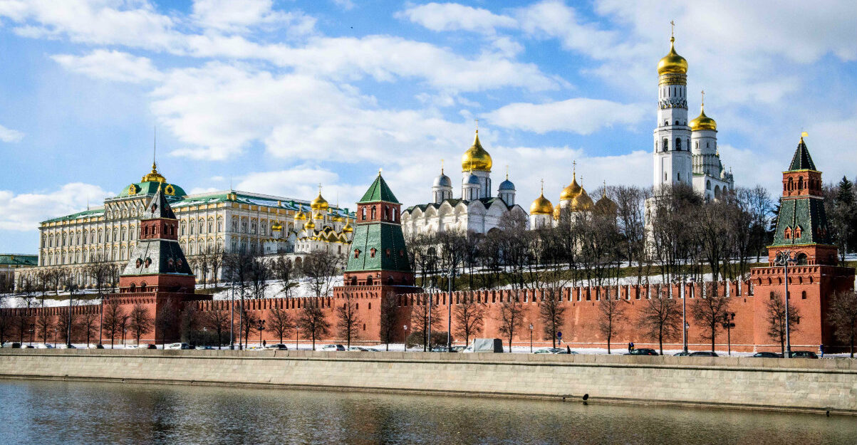 Kremlin towers and cathedrals via MLADEN ANTONOV and AFP and Getty Images