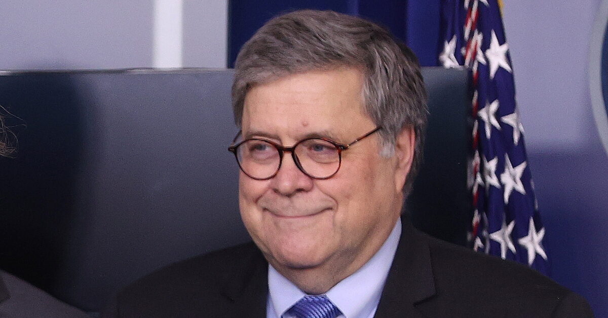 WASHINGTON, DC - APRIL 01: U.S. President Donald Trump arrives at the press briefing room flanked Attorney General William Barr and other administration officials April 1, 2020 in Washington, DC. After announcing yesterday that COVID-19 could kill between 100,000 and 240,000 Americans, the Trump administration is also contending with the economic effects of the outbreak as the stock market continues to fall, businesses remain closed, and companies lay off and furlough employees.