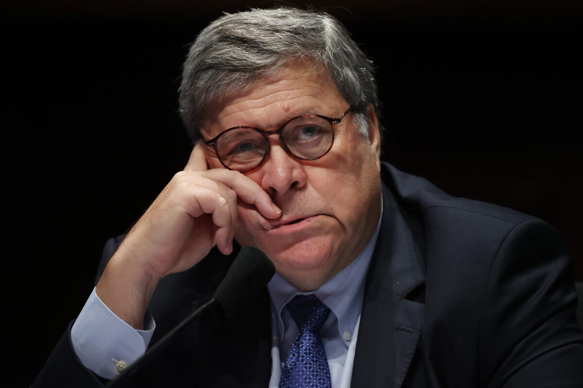 WASHINGTON, DC - JULY 28: U.S. Attorney General William Barr testifies before the House Judiciary Committee in the Congressional Auditorium at the U.S. Capitol Visitors Center July 28, 2020 in Washington, DC. In his first congressional testimony in more than a year, Barr faced questions from the committee about his deployment of federal law enforcement agents to Portland, Oregon, and other cities in response to Black Lives Matter protests; his role in using federal agents to violently clear protesters from Lafayette Square near the White House last month before a photo opportunity for President Donald Trump in front of a church; his intervention in court cases involving Trump's allies Roger Stone and Michael Flynn; and other issues.