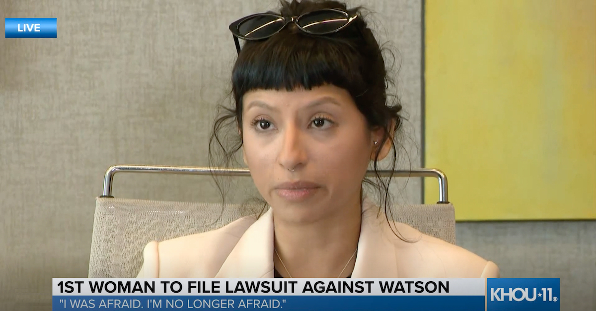 My Name Is Ashley Solis, and I Am a Survivor': Woman Who Sued Texans QB Deshaun  Watson Speaks Out for First Time (VIDEO) | Law & Crime
