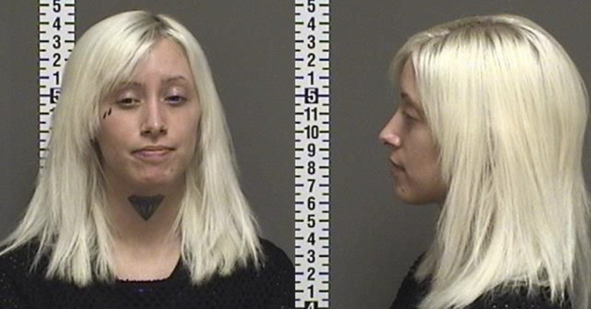 Blair Rebecca Whitten appears in a jail mugshot.