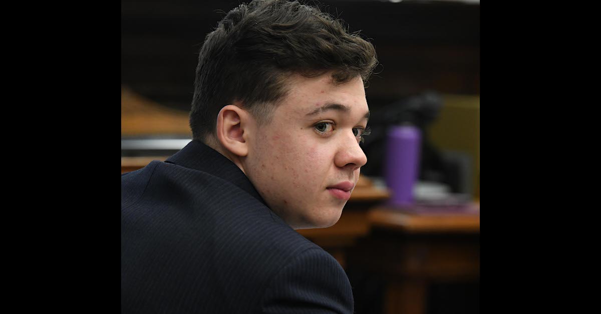 Kyle Rittenhouse sits in court on Nov. 5, 2021, during his murder trial in Kenosha, Wis.