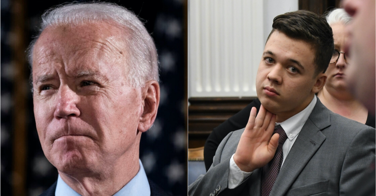 President Joe Biden and Kyle Rittenhouse