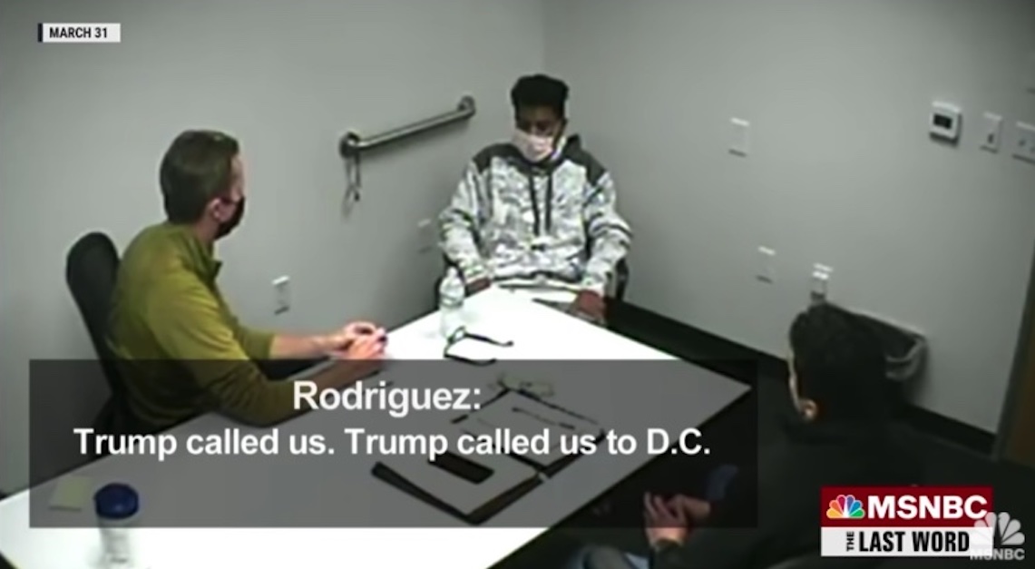 Danny Rodriguez is interviewed by federal investigators