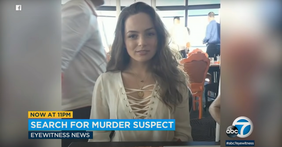 Brianna Kupfer appeared in an image on social networks shared by KABC-TV. (Image via monitor.)