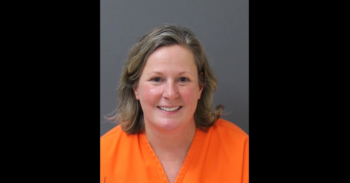 Kimberly Potter appears in a mugshot released by the Minnesota Department of Corrections.