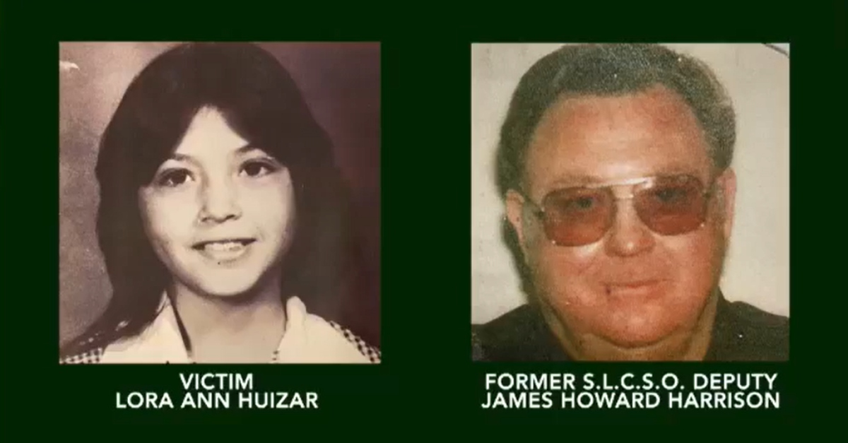 Separate images of Lora Ann Huizar, and James Howard Harrison.