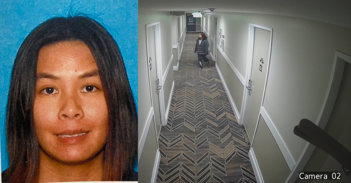 Image of Luoung 'Tammy' Huynh next to surveillance footage purportedly showing her.