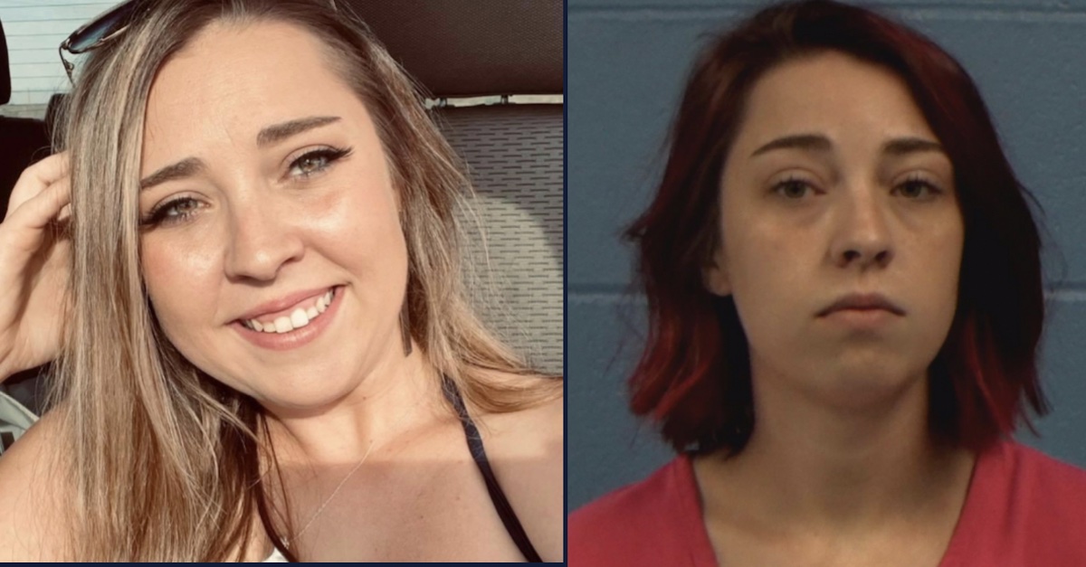 Chelsea Shipp, pictured before and after her arrest