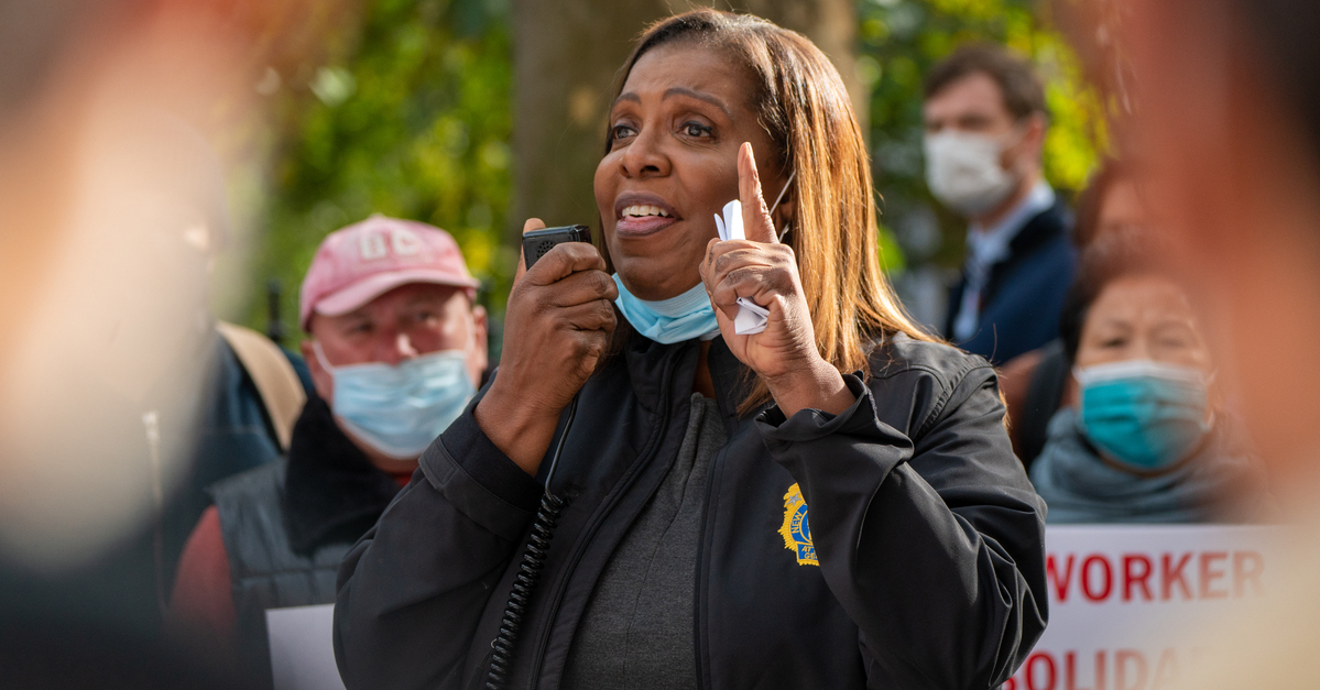 New York State Attorney General Letitia James Rallies With NYC Taxi Drivers On Hunger Strike