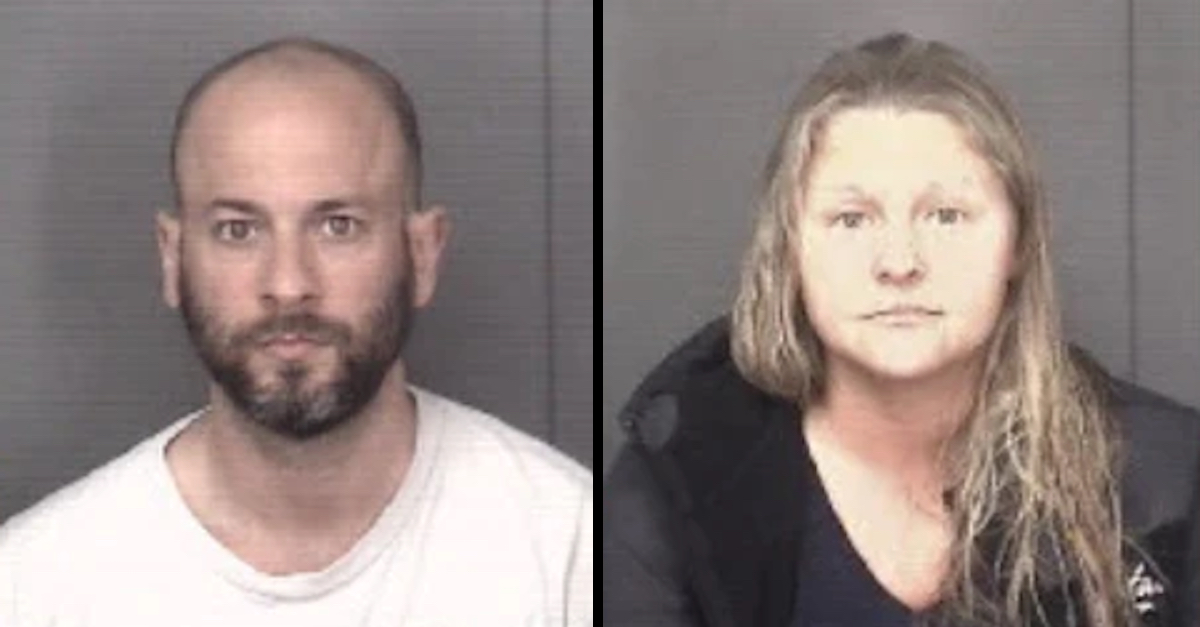 Brooks Anthony Floyd and Alicia Rene Floyd appear in jail mugshots.