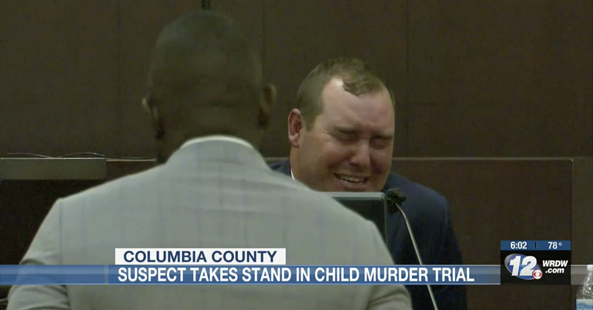 Charles Sconyers breaks into tears on the stand during his murder trial