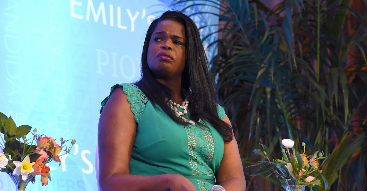Kim Foxx speaks onstage during an event in Beverly Hills on February 19, 2019 in Los Angeles, California. (Photo by Presley Ann/Getty Images for EMILY'S List.)