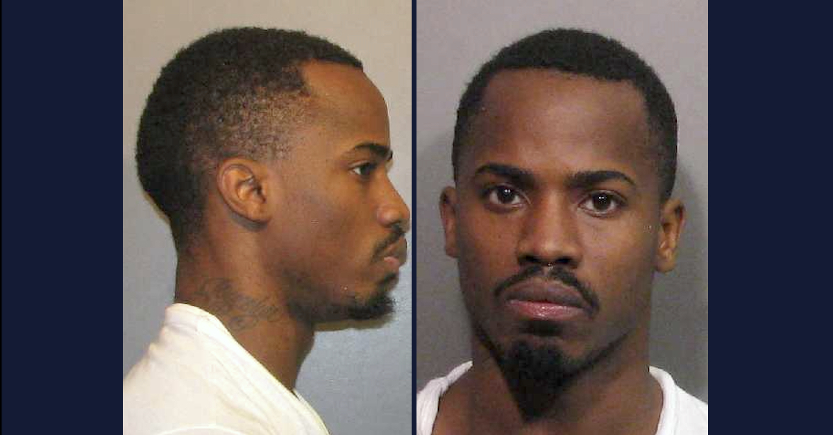 Tre'Veon Demarcus Anderson appears in twin mugshots taken by the Caddo Parish Sheriff's Office.