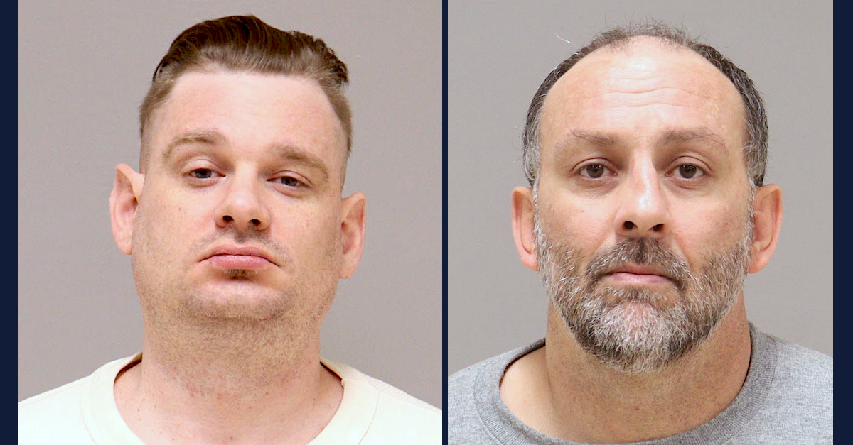 Adam Fox and Barry Croft appear in jail booking photos.