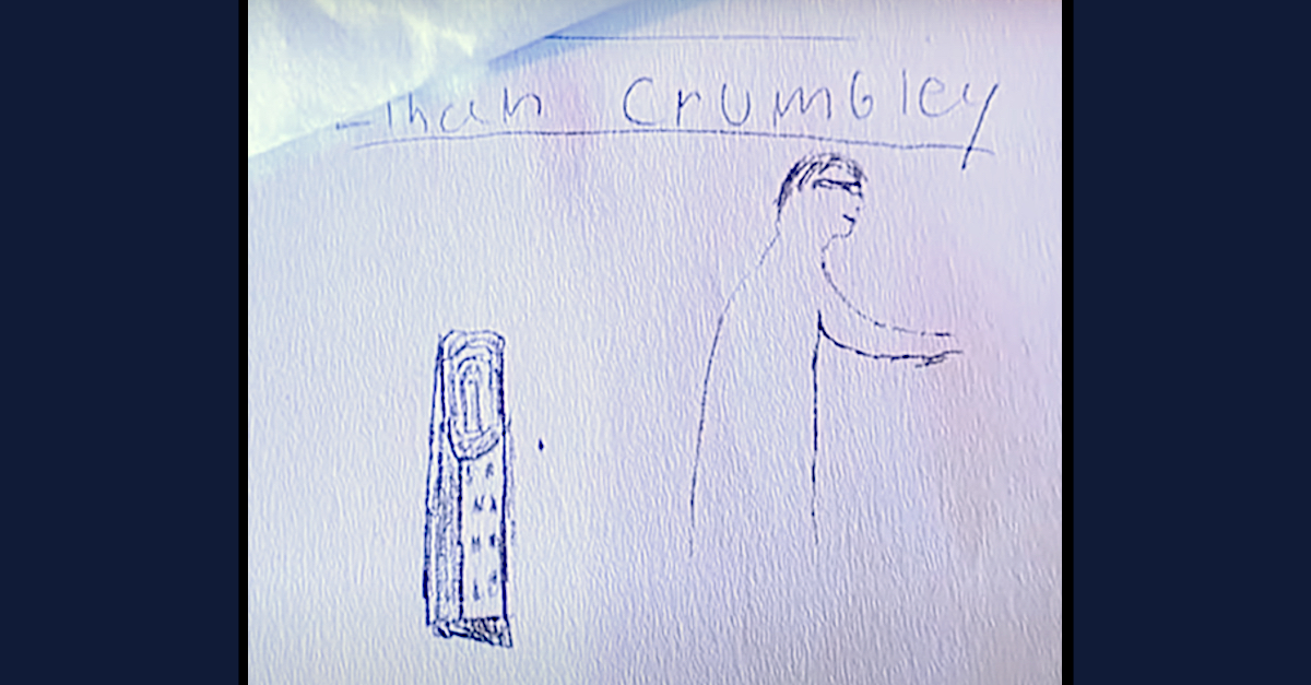 An image shows a drawing allegedly made by Ethan Crumbley.