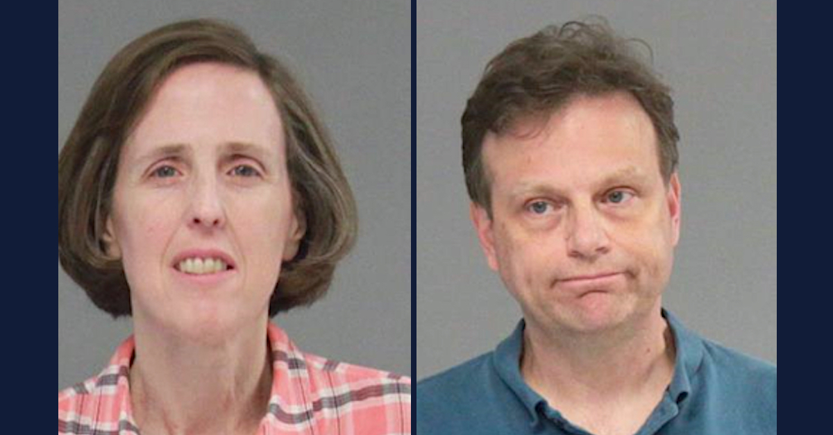 Police booking photos show Katherine and John Snyder.
