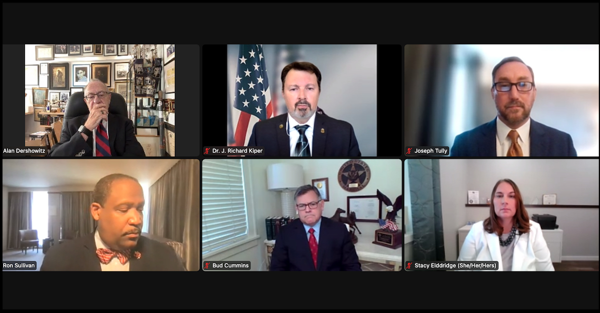 Keith Raniere's six experts and attorneys appeared in a Zoom call.