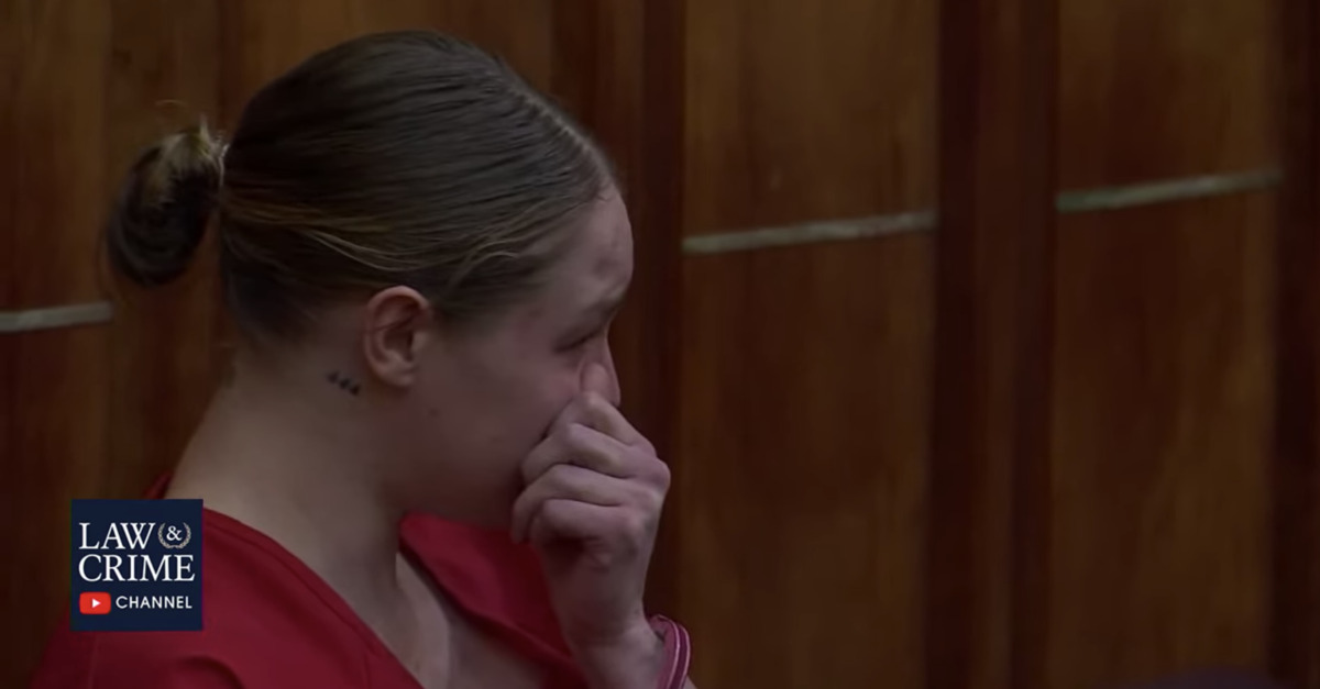 Courtney Clenney cries during a bond hearing