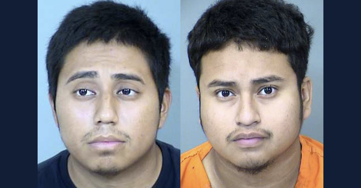 Daniel Torrealba Blas (L) and Edwin Chavez Blas (R) appear in mugshots