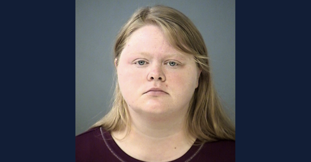 Kristen Wolf appears in a mugshot