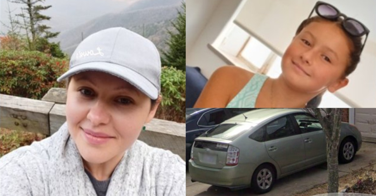 Police believe Diana Cojocari (left) drove hours away from home in her Toyota Prius (bottom right) after her daughter Madalina Cojocari went missing.