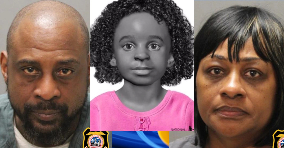 (Left to right) Lamar Vickerstaff, composite sketch of Baby Jane Doe, and Ruth Vickerstaff (Opelika Police Dept.) copy