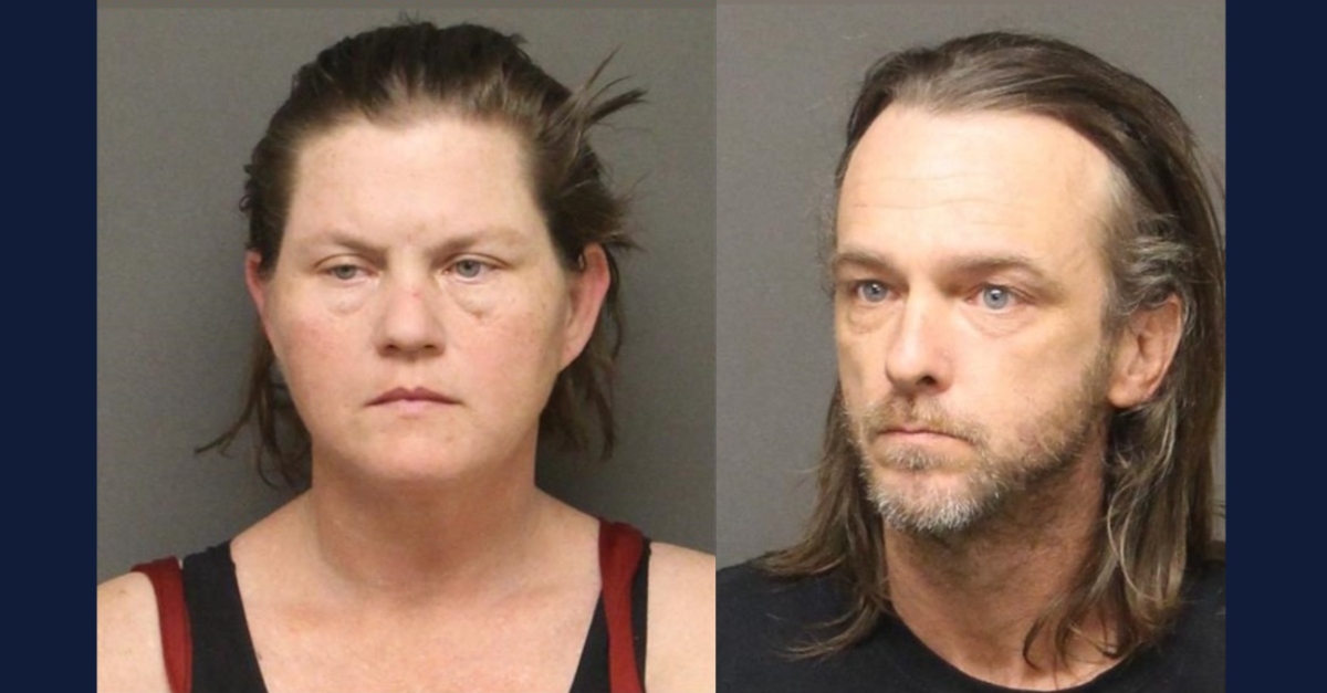 Amber-Leah Valentine and Jon Imes claimed their 16-year-old ran away, deputies. In truth, the couple discarded his dead body, according to authorities. (Mugshots: Mohave County Sheriff's Office)