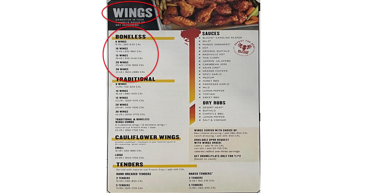 Buffalo Wild Wings ADMITS boneless wings are not wings in response to  customer's dismissed lawsuit