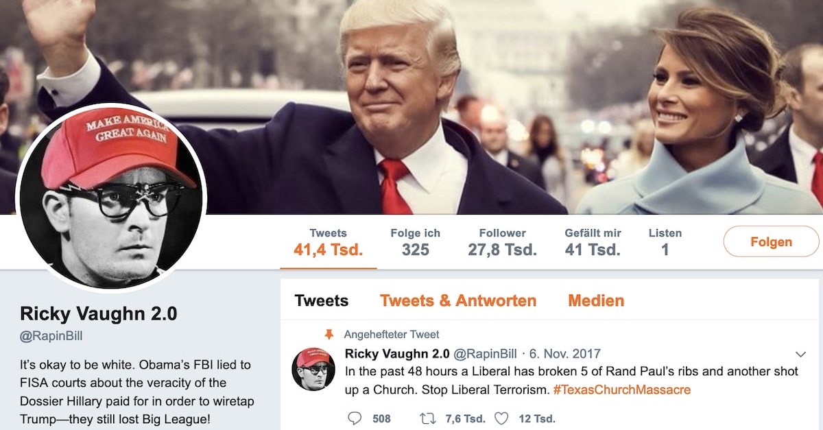 Ricky Vaughn Twitter account