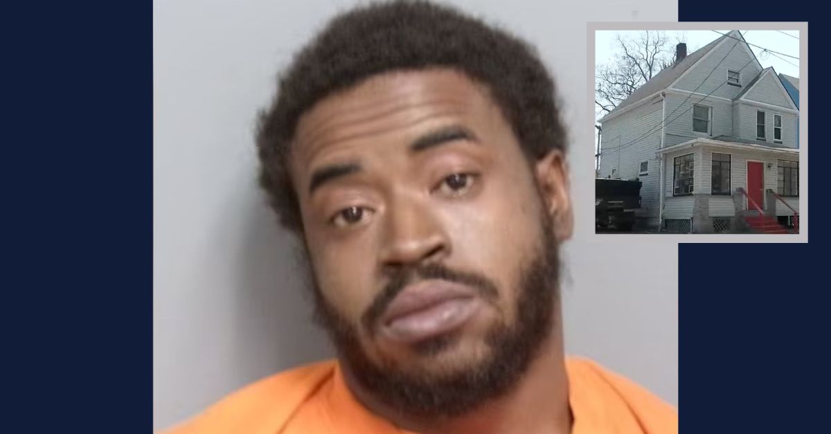 Dalontay Reshawn Edmond-Geiger (Cuyahoga County Jail) and the West 97th Street home (WOIO screenshot)