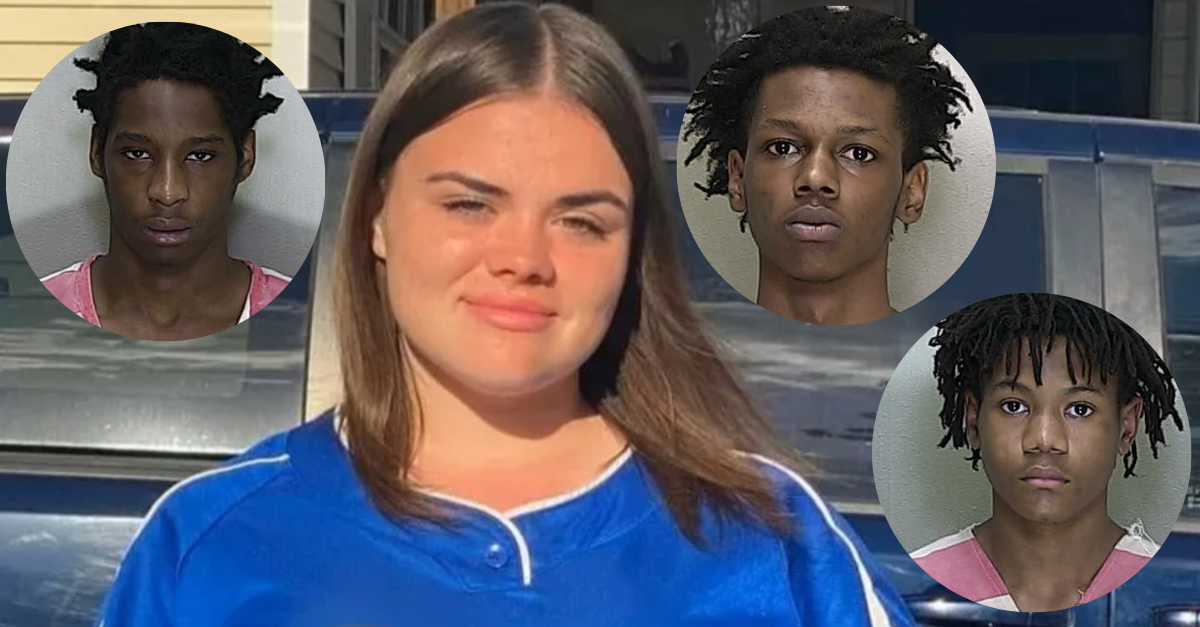 Three teenagers were indicted in the murders of three others. Left to right: defendant Robert Robinson, victim Layla Silvernail, defendant Tahj Brewton, and defendant Christopher Atkins. (Images of the defendants via Marion County Jail; image of Silvernail: Southeastern Fastpitch/GoFundMe)