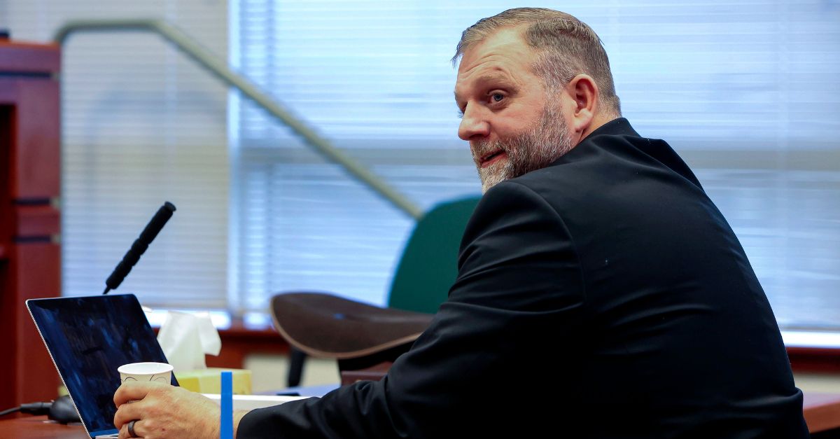 Ammon Bundy glances toward the prosecution table during a pause in his trial to clarify a line of questioning with the jury dismissed in Ada County Magistrate Judge Kim Dale's courtroom on March 15, 2022, in Boise, Idaho. A jury on Monday, July 24, 2023, awarded an Idaho hospital more than $50 million in damages in a defamation case the institution brought against far-right activist Ammon Bundy and others. (Darin Oswald/Idaho Statesman via AP, File)