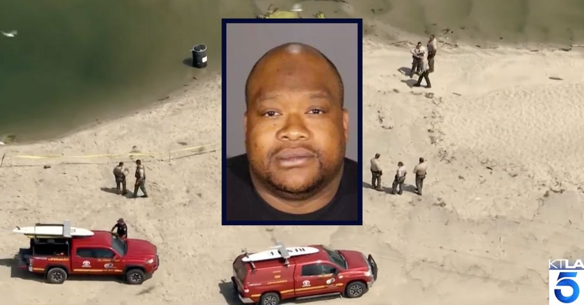 Joshua Lee Simmons appears inset against an image of the Malibu lagoon where a young rapper