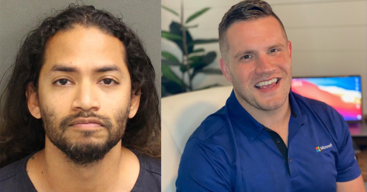 Mario Enrique Fernandez Saldana, pictured left, and Jared Bridegan (Images: City of Jacksonville Beach Police Department)