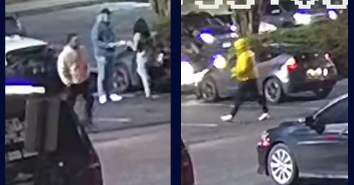 Virginia Beach Police Department released surveillance footage of two suspects believed involved in the abduction and shooting of Gabriel Martinez, a Navy sailor who was killed on Dec. 3, 2022 after he left Omega Bar in Virginia Beach. Police said one suspect, left, wore a white sweater or jacket and the other suspect, right, was seen wearing a yellow puffer-style coat with hood. Both suspects were spotted driving a red Kia Soul that was seen outside of the bar as well as at the crime scene.