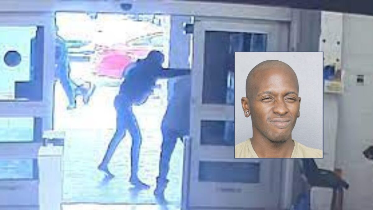Joseph McFadden faces charges for allegedly punching an elderly man at a Walmart in Florida. (Images from Broward County Sheriff)