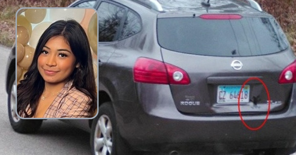 Brissa Romero went missing on Dec. 4, 2023, while on the way to a holiday work party in the Chicago suburb of Vernon Hills, Illinois, authorities said. Pictured here is her gray 2008 Nissan Rouge with Illinois license plate CZ64618. (Images: Village of Cartersville Public Safety)