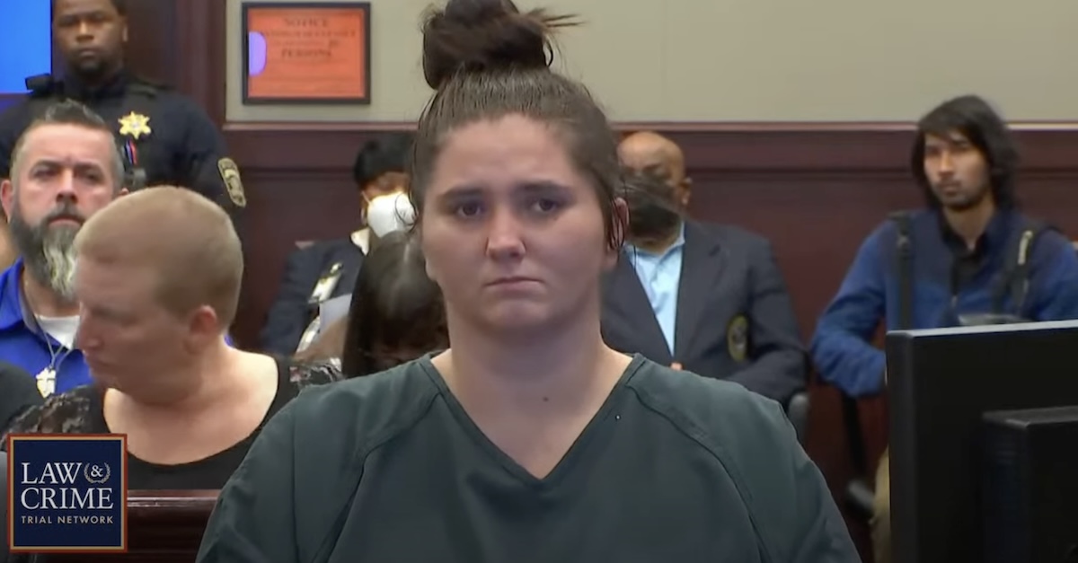 Hannah Payne during her sentencing hearing Friday (Law&Crime)