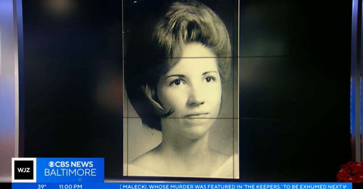  disappeared Nov. 11, 1969 after going Christmas shopping at Harundale Mall. Hunters found her body two days later in Fort Meade. (Screenshot: WJZ)