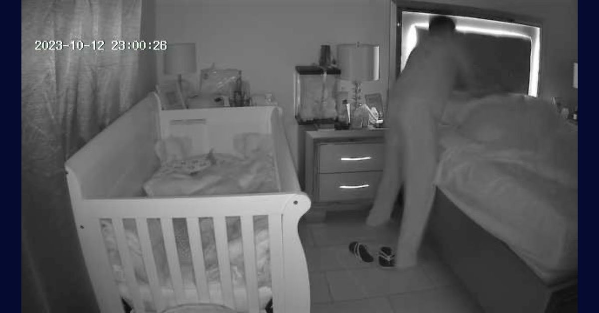 Prosecutors in Miami-Dade County, Florida, released this screenshot of surveillance footage from the bedroom of murder victim, Irina Garcia. (Image: Office of the Miami-Dade State Attorney)