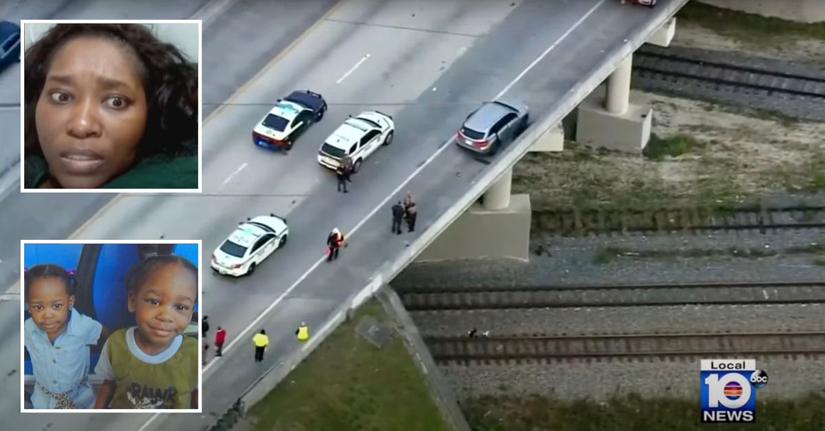 Shirlene N. Alcime, Milendhet and Milendhere Napoleon-Cadet, and the scene where she allegedly jumped off of the interstate overpass (WPLG sceenshots)