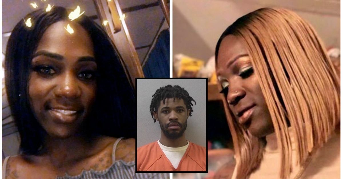 Background: This combo photo of undated selfie shows Dime Doe, a Black transgender woman. On Friday, Feb. 23, 2024, Daqua Lameek Ritter was found guilty of shooting Doe three times on Aug. 4, 2019, because of her gender identity in the first federal trial based on a bias-motivated crime of that sort. (Dime Doe Family via AP, File)/Inset: Daqua Ritter booking photo. YouTube Screengrab CBS affiliate WLTX.