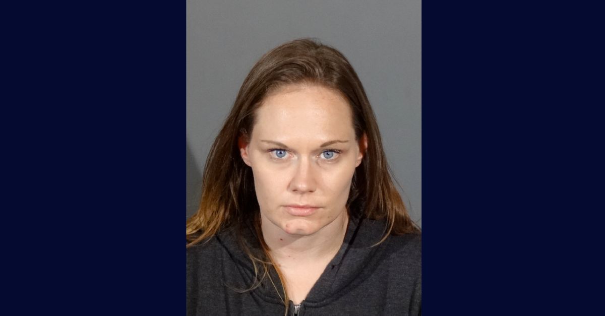 Kelly Deshannon booking photo as used in trial exhibit for prosecution. Provided to Law&Crime by the U.S. Attorney’s Office – Central District of California (Los Angeles). 