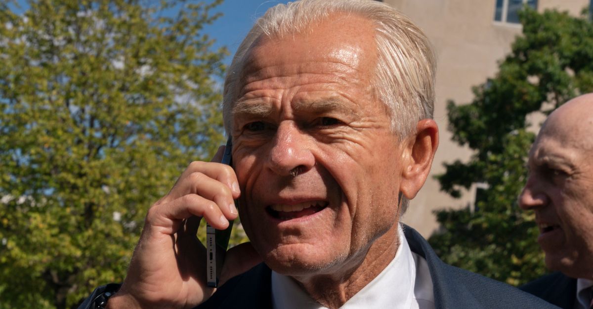 Former White House trade adviser Peter Navarro leaves federal court in Washington, following a status conference on contempt of Congress charges for his refusal to comply with a subpoena issued by the Select Committee to Investigate the January 6th attack on the United States Capitol, Wednesday, Aug. 31, 2022. (AP Photo/Manuel Balce Ceneta)