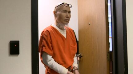 Chae Kyong An seen in court on April 22, 2024, for his sentencing in kidnapping and trying to murder his wife. (Screenshot: KING)