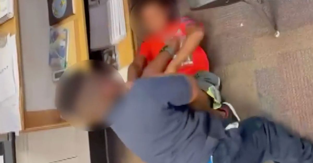 A lawsuit alleges a teacher in Indiana orchestrated "fight club type" discipline in his second-grade classroom. (Still image from the video provided by the family's lawyers)