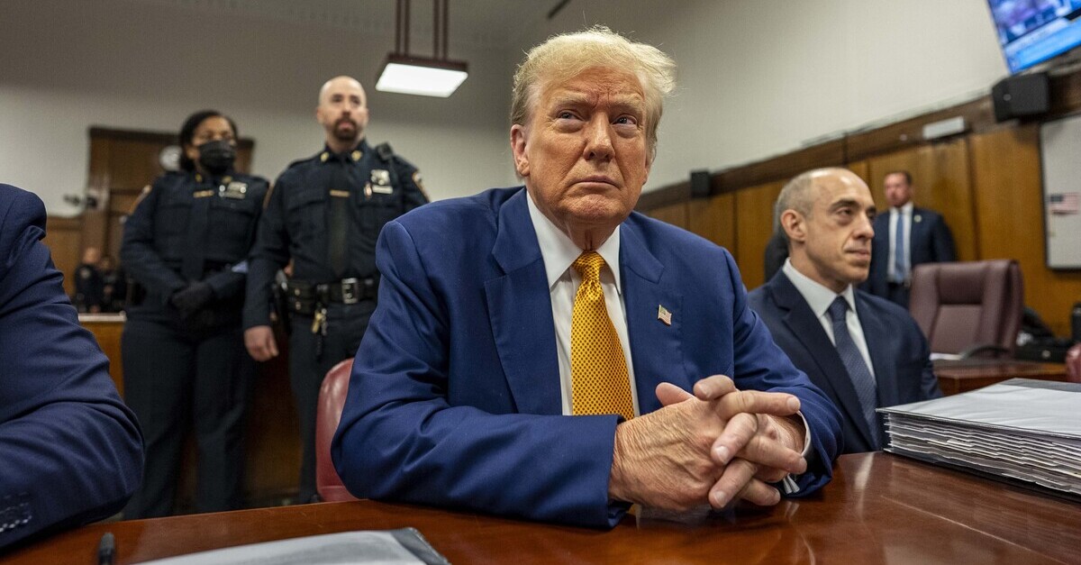 Donald Trump smirks in court in New York City