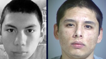 Gilbert Villanueva, right, was sentenced to 25 years to life in prison for the 2012 murder of Joshua Angel Burciaga, left. (Mug shot from the Ventura County District Attorney's Office; Victim's photo from his obituary)